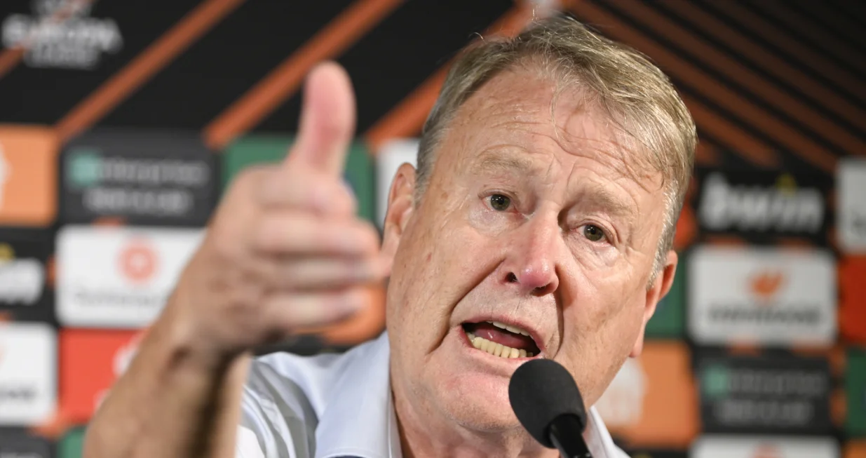 epa10228271 Malmo's coach Age Hareide was upset about the banger incident and how it was handled during a press conterence after the UEFA Europa League group D soccer match between Malmo FF and FC Union Berlin in Malmo, Sweden, 06 October 2022. EPA/Johan Nilsson SWEDEN OUT/Foto: Johan Nilsson