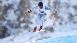 Alpine Skiing - FIS Alpine Ski World Cup - Women's Downhill Training - Val d'Isere, France - December 19, 2025 Bosnia and Herzegovina's Elvedina Muzaferija in action during the Women's downhill training REUTERS/Christian Hartmann/Foto: Christian Hartmann