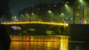 Ukrašen most Latinska ćuprija u Sarajevu/Samir Jordamović