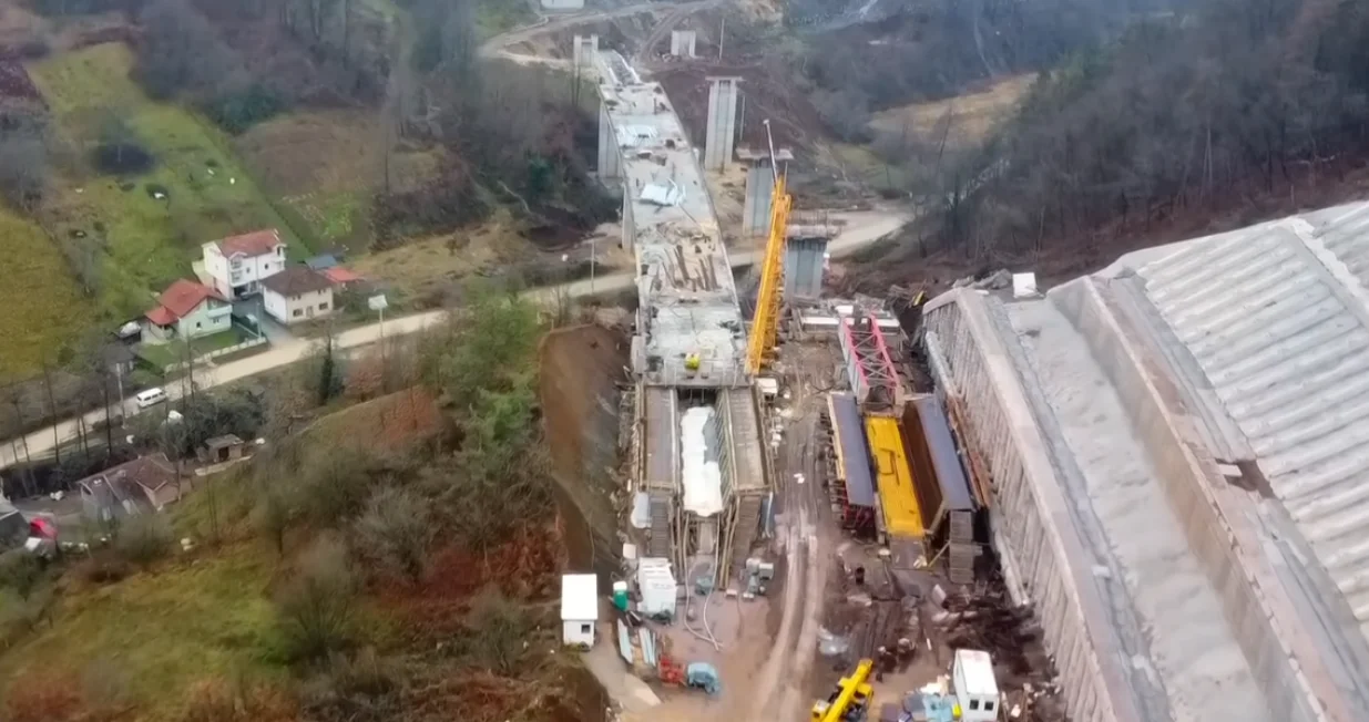 Koridor Vc iz zraka: Najzahtjevniji radovi u Zeničko-dobojskom kantonu/Screenshot
