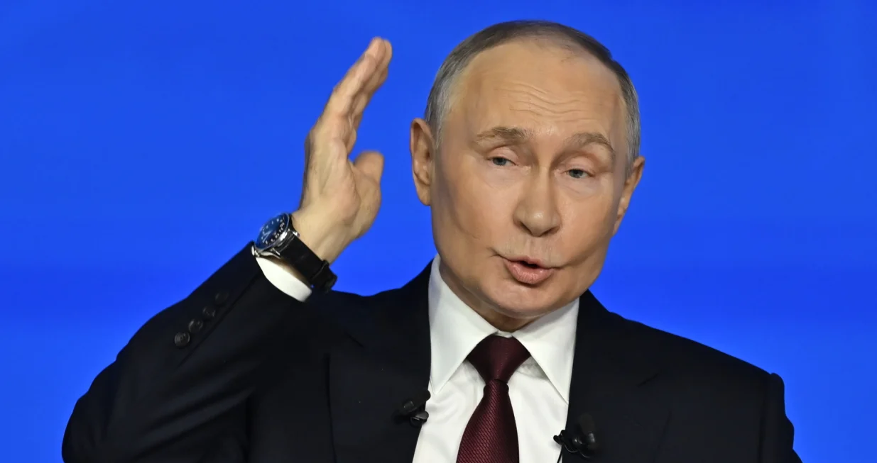 MOSKVA, RUSIJA - 19. DECEMBAR: Godi&scaron;nja konferencija za novinare ruskog predsjednika Vladimira Putina u trgovačko-izložbenom centru Gostiny Dvor u Rusiji, Moskva, 19. decembra 2025. godine. (Sefa Karacan - Anadolu Agency)/