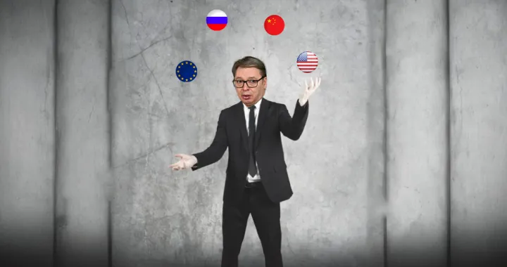 Kolumna Bo&scaron;ka Jak&scaron;ića: Kako je Vučić zavr&scaron;io kao pacer/Ilustracija/Benjamin Krnić