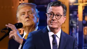 donald trump, stephen colbert/