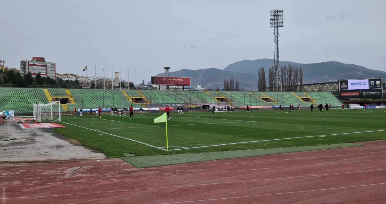 Stadion Ko&scaron;evo uoči utakmice protiv Igmana (FOTO: Sanel Konjhodžić/Sport1)/Foto: 
