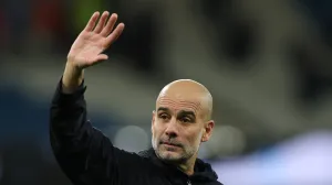 Soccer Football - Premier League - Manchester City v West Ham United - Etihad Stadium, Manchester, Britain - December 20, 2025 Manchester City manager Pep Guardiola celebrates after the match REUTERS/Phil Noble EDITORIAL USE ONLY. NO USE WITH UNAUTHORIZED AUDIO, VIDEO, DATA, FIXTURE LISTS, CLUB/LEAGUE LOGOS OR 'LIVE' SERVICES. ONLINE IN-MATCH USE LIMITED TO 120 IMAGES, NO VIDEO EMULATION. NO USE IN BETTING, GAMES OR SINGLE CLUB/LEAGUE/PLAYER PUBLICATIONS. PLEASE CONTACT YOUR ACCOUNT REPRESENTATIVE FOR FURTHER DETAILS../Foto: Phil Noble