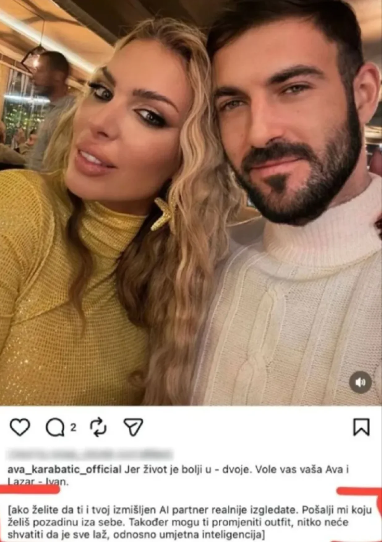Ava Karabatić i njen 'dečko'/Instagram