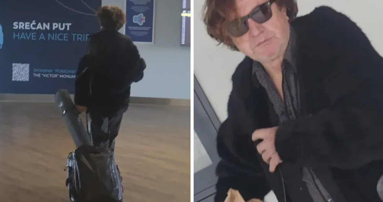 Goran Bregović, bunda, aerodrom Beograd/Telegraf.rs