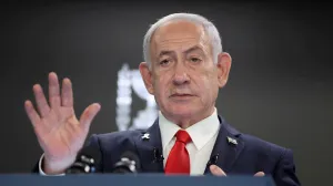 FILE PHOTO: Israeli Prime Minister Benjamin Netanyahu speaks during a press conference at the Prime Minister's office in Jerusalem, August 10, 2025. ABIR SULTAN/Pool via REUTERS/File Photo/Abir Sultan