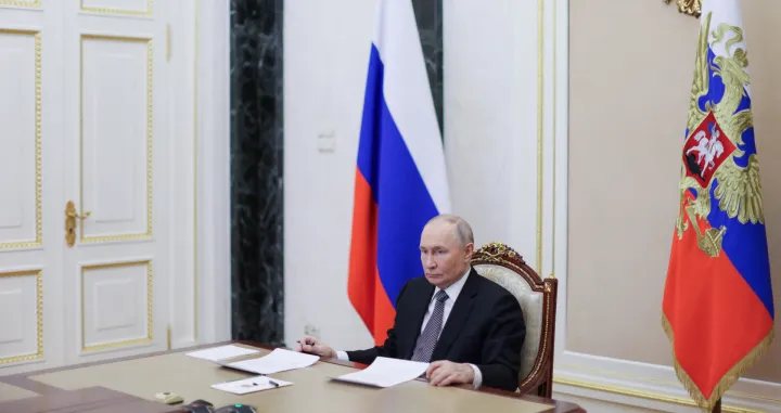 Russian President Vladimir Putin chairs a meeting of the presidential council for civil society and human rights via a video link in Moscow, Russia, December 9, 2025. Sputnik/Gavriil Grigorov/Pool via REUTERS ATTENTION EDITORS - THIS IMAGE WAS PROVIDED BY A THIRD PARTY./Gavriil Grigorov