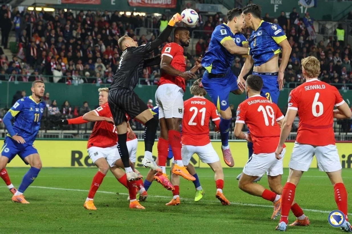 Detalj sa utakmice Austrija - BiH (FOTO: NFSBiH)/Foto: 