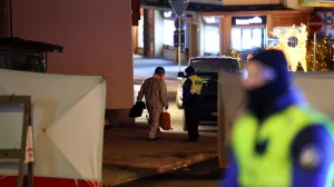 Emergency personnel work outside the "Le Constellation" bar, after an explosion and fire during a New Year's Eve party where several people died and others were injured, according to Swiss police, in the upscale ski resort of Crans-Montana in southwestern Switzerland, January 1, 2026. REUTERS/Denis Balibouse/Denis Balibouse