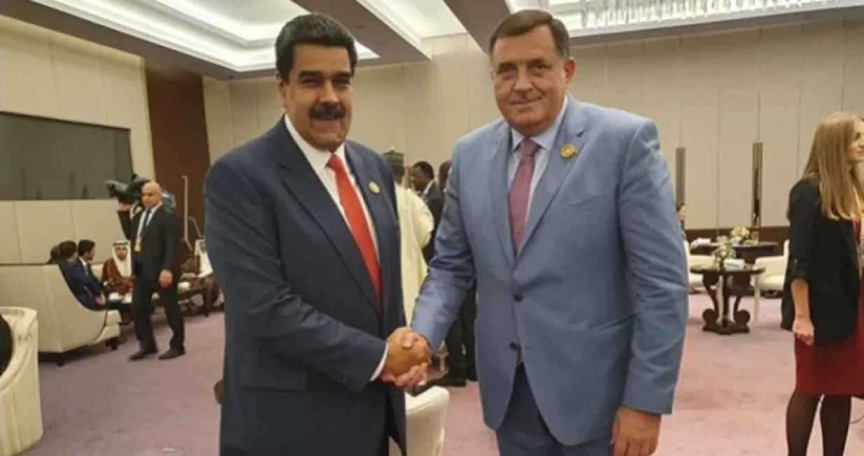 Foto: SNSD/Nicolas Maduro i Milorad Dodik/