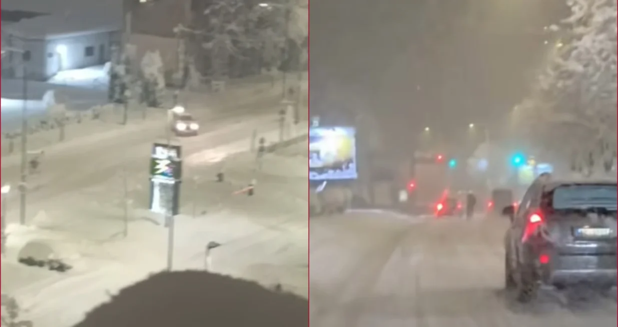 Mladić se zakačio za automobil i skijao glavnom saobraćajnicomVozač Toyote driftao po Sarajevu: Građani snimali događaj s balkona/Screenshot