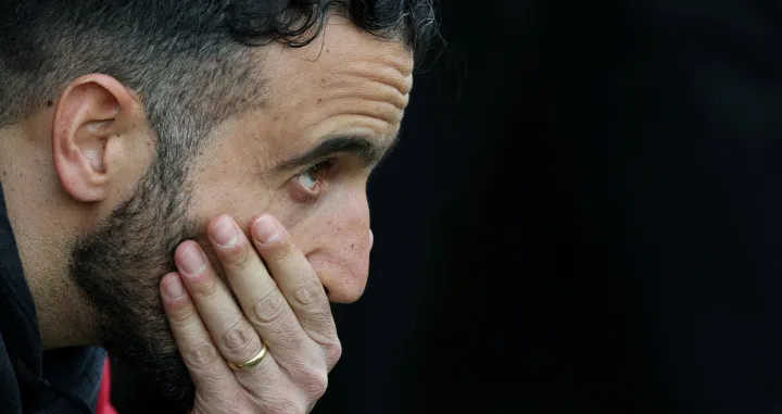 FILE PHOTO: Soccer Football - Premier League - AFC Bournemouth v Manchester United - Vitality Stadium, Bournemouth, Britain - April 27, 2025 Manchester United manager Ruben Amorim before the match Action Images via Reuters/Paul Childs EDITORIAL USE ONLY. NO USE WITH UNAUTHORIZED AUDIO, VIDEO, DATA, FIXTURE LISTS, CLUB/LEAGUE LOGOS OR 'LIVE' SERVICES. ONLINE IN-MATCH USE LIMITED TO 120 IMAGES, NO VIDEO EMULATION. NO USE IN BETTING, GAMES OR SINGLE CLUB/LEAGUE/PLAYER PUBLICATIONS. PLEASE CONTACT YOUR ACCOUNT REPRESENTATIVE FOR FURTHER DETAILS../File Photo/Foto: Paul Childs