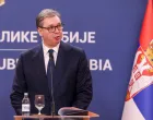 BEOGRAD, SRBIJA - 21. decembar 2025: Predsjednik Srbije Aleksandar Vučić primio je predsjednika Slovačke Republike Petera Pelegrinija - konferencija za medije (Filip Stevanovic - Anadolu Agency)/