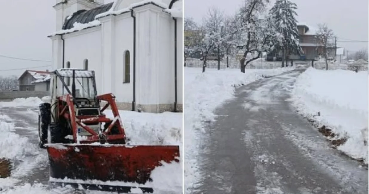 ibro jahić očistio put i portu hrama/Facebook