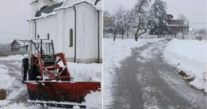 ibro jahić očistio put i portu hrama/Facebook