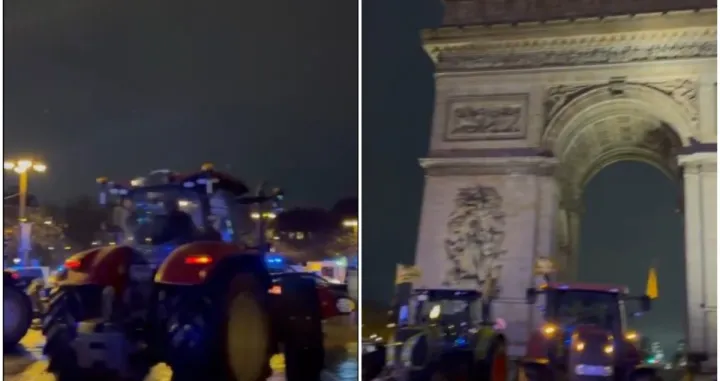 Traktori iza&scaron;li na ulice/Printscreen/X.com//