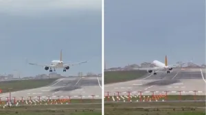 Avion prekinuo slijetanje na aerodromu u Istanbulu usred jake oluje/Screenshot