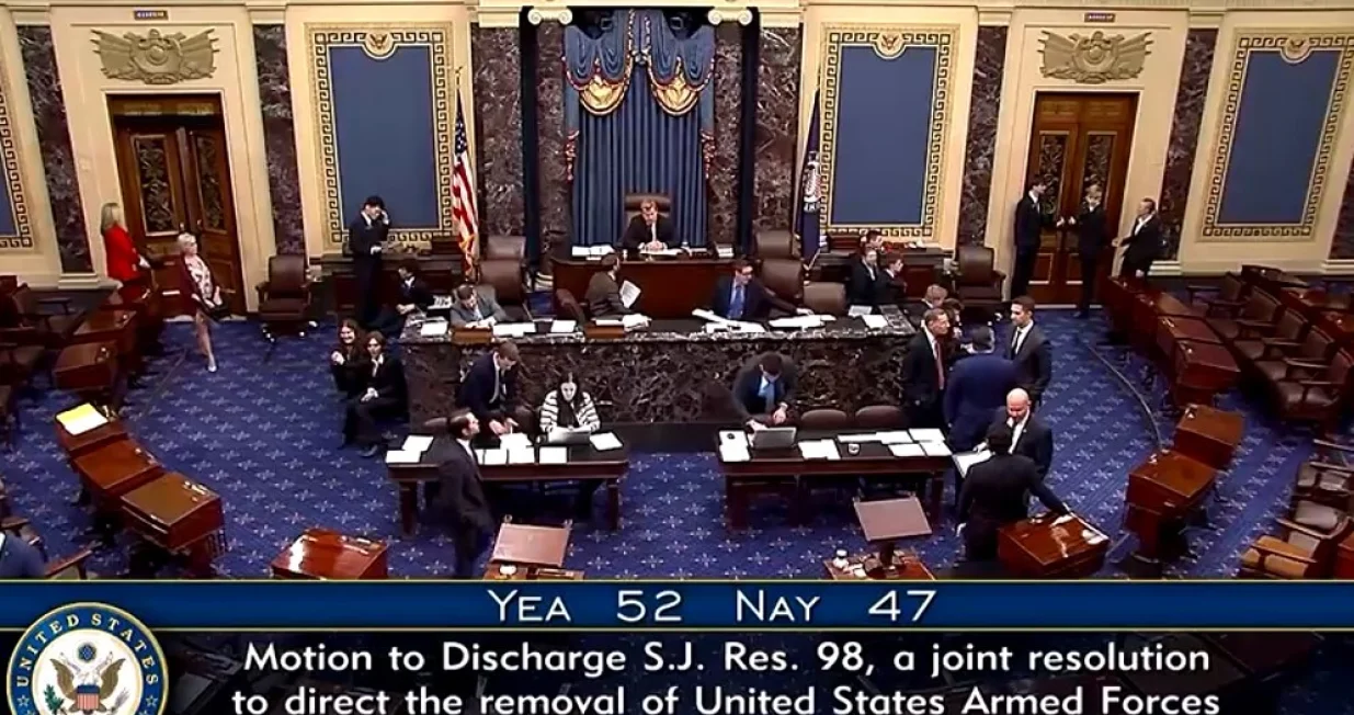 američki senatn glasanje, trump venecuela/Screenshot