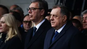 Željka Cvijanović, Aleksandar Vučić, Milorad Dodik, Trebinje, otvaranje nove bolnice/Srna