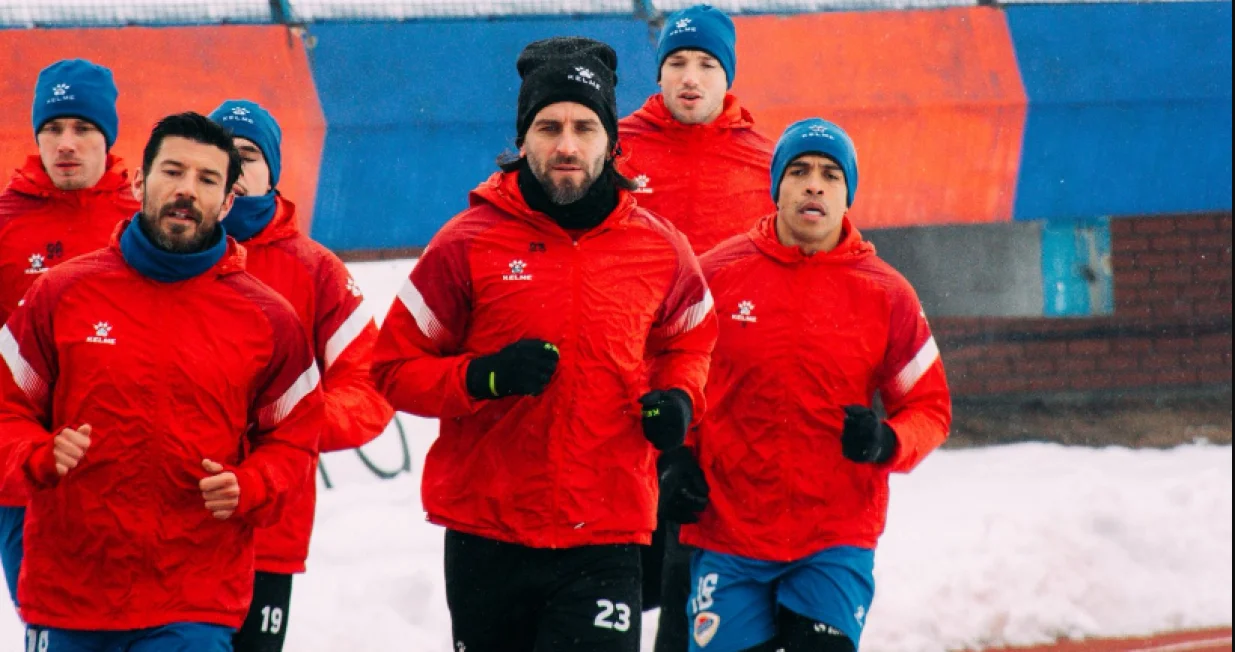 Stojan Vranje&scaron;, Milo&scaron; Jojić, Sebastian HerreraFK Borac pripreme/Foto: 