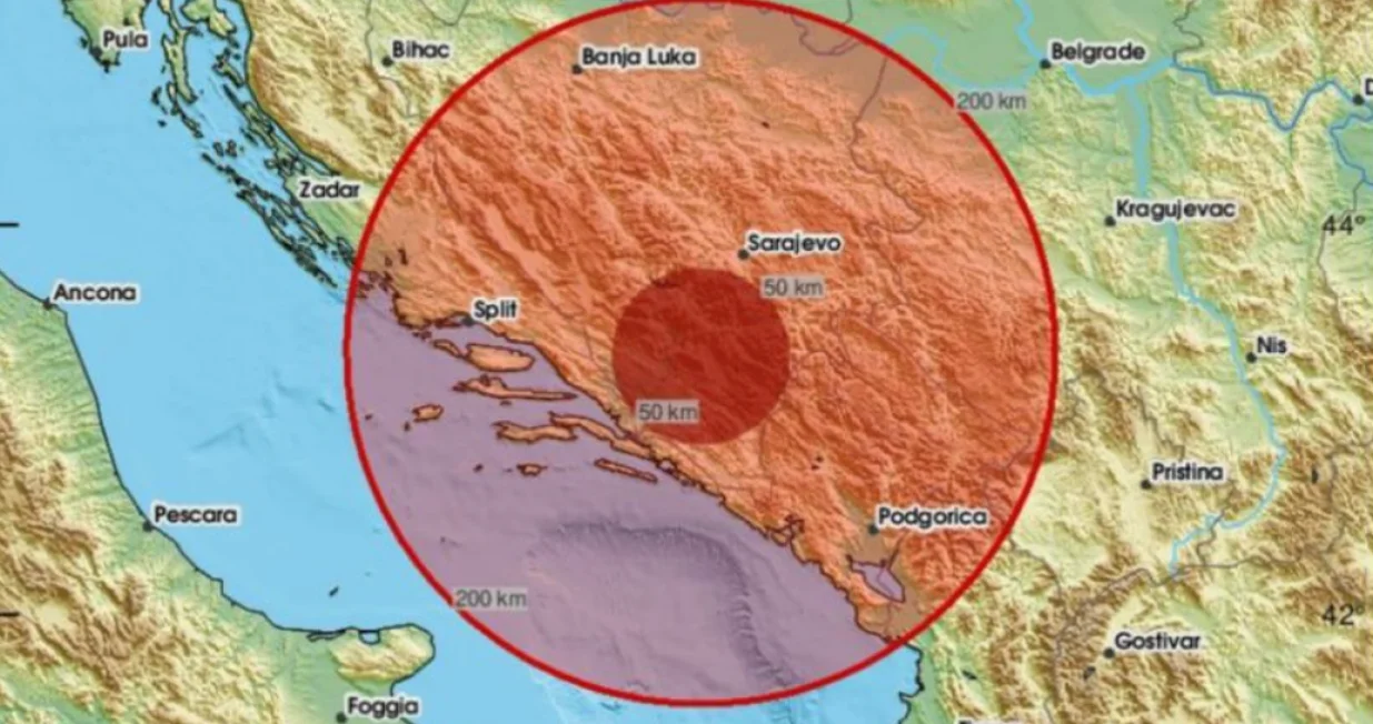 Zemljotres, istočna Hercegovina, Ljubinje/Emsc