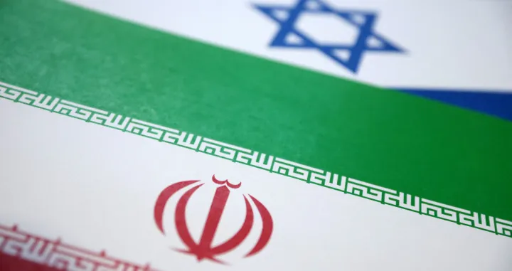 FILE PHOTO: Israel and Iran flags are seen in this illustration taken June 18, 2025. REUTERS/Dado Ruvic/Illustration/File Photo/Dado Ruvic