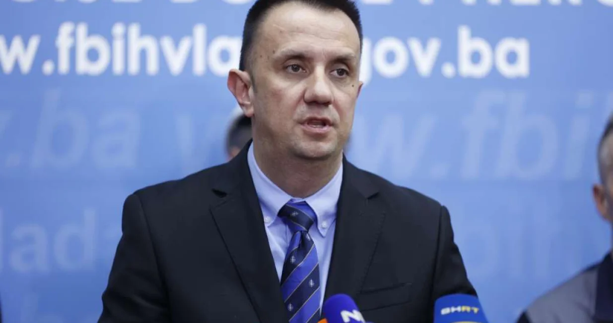 Vedran Lakić, ministar energije, rudarstva i industrije FBiH, press konferencija/Muhamed Hadžibegić