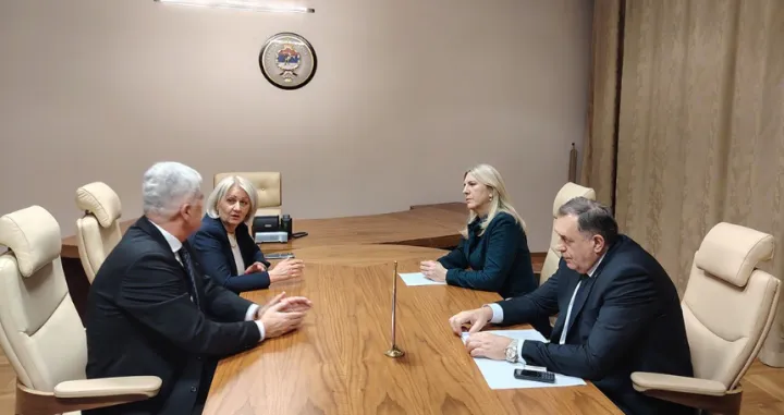 Dragan Čović, Borjana Kri&scaron;to, Milorad Dodik, Željka Cvijanović, sastanak u Istočnom Sarajevu/Srna