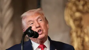 U.S. President Donald Trump makes an announcement about the Navy's "Golden Fleet" at Mar-a-lago in Palm Beach, Florida, U.S., December 22, 2025. REUTERS/Jessica Koscielniak/Jessica Koscielniak