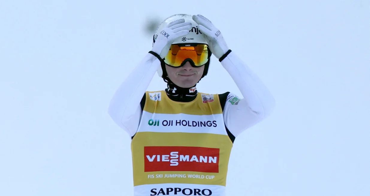 Ski Jumping - Ski Jumping World Cup - Sapporo, Japan - January 18, 2026 Slovenia's Domen Prevc during the men's individual HS137 second round REUTERS/Issei Kato/Foto: Issei Kato