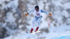 Alpine Skiing - FIS Alpine Ski World Cup - Women's Downhill Training - Val d'Isere, France - December 19, 2025 Bosnia and Herzegovina's Elvedina Muzaferija in action during the Women's downhill training REUTERS/Christian Hartmann/Foto: Christian Hartmann