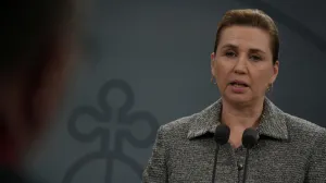 Danish Prime Minister Mette Frederiksen attends a press conference in Copenhagen, Denmark, January 13, 2026. REUTERS/Tom Little/Tom Little