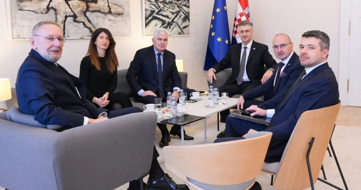 Andrej Plenković, premijer Hrvatske, sastanak, Dragan Čović, Gordan Grlić Radman/X.com