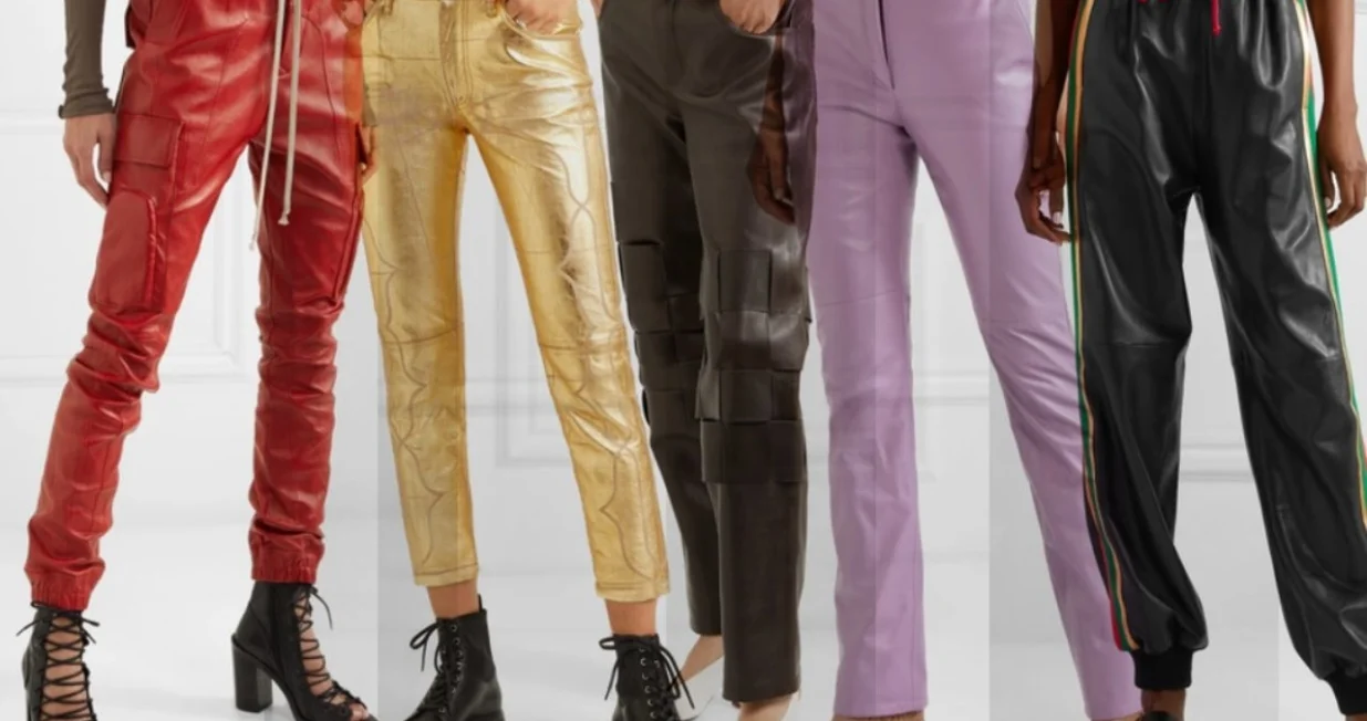 kožne pantalone boja/