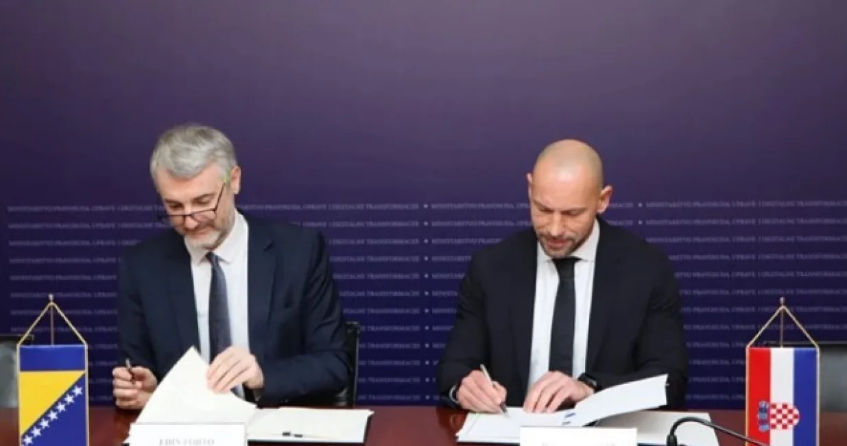 Edin Forto i ministar pravosuđa, uprave i digitalne transformacije Republike Hrvatske Damir Habijan/