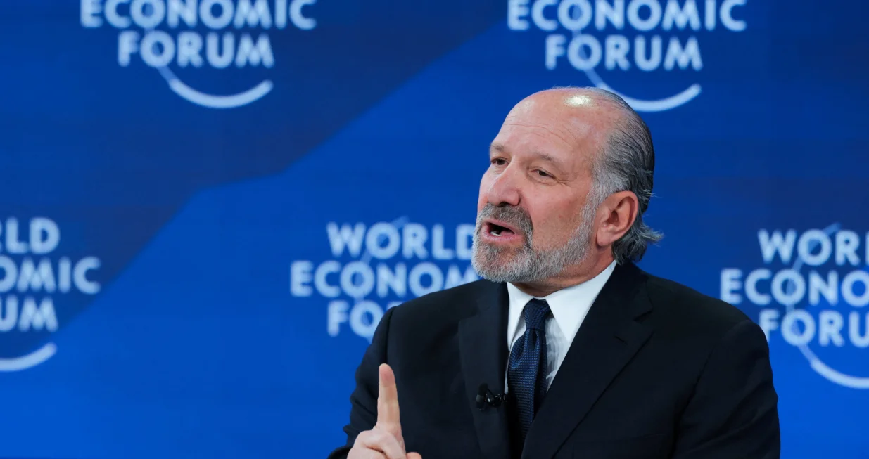 U.S. Secretary of Commerce Howard Lutnick speaks during a session at the 56th annual World Economic Forum (WEF) meeting in Davos, Switzerland, January 20, 2026. REUTERS/Denis Balibouse/Denis Balibouse