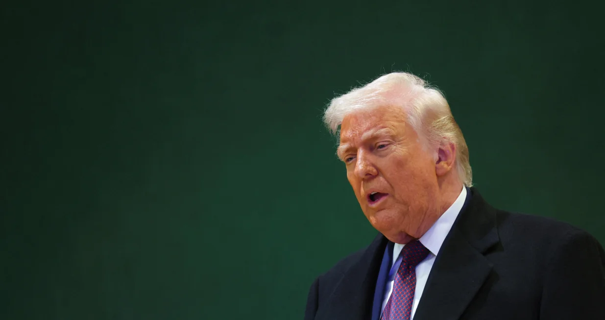  U.S. President Donald Trump speaks to the media during the 56th annual World Economic Forum (WEF) meeting in Davos, Switzerland, January 22, 2026. REUTERS/Denis Balibouse/Denis Balibouse