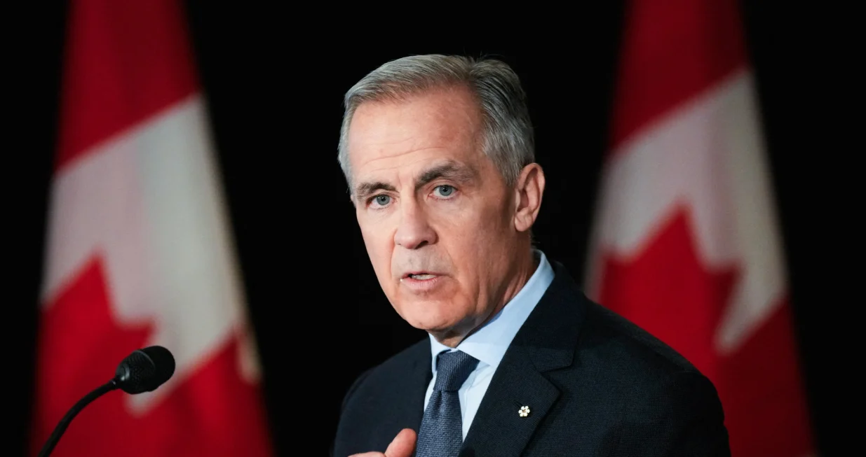 Canada's Prime Minister Mark Carney speaks during a news conference before a cabinet planning forum at the Citadelle in Quebec City, Quebec, Canada January 22, 2026. REUTERS/Mathieu Belanger/Mathieu Belanger