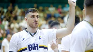 BiH vs Belgija: Aleksandar Lazić/Foto: Damir Deljo