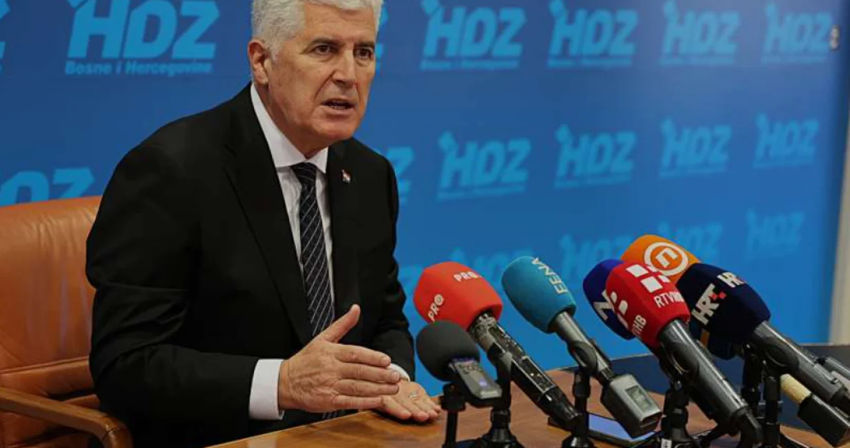 Dragan Čović, predsjednik HDZ-a BiH, press konferencija/Emanuel Soca