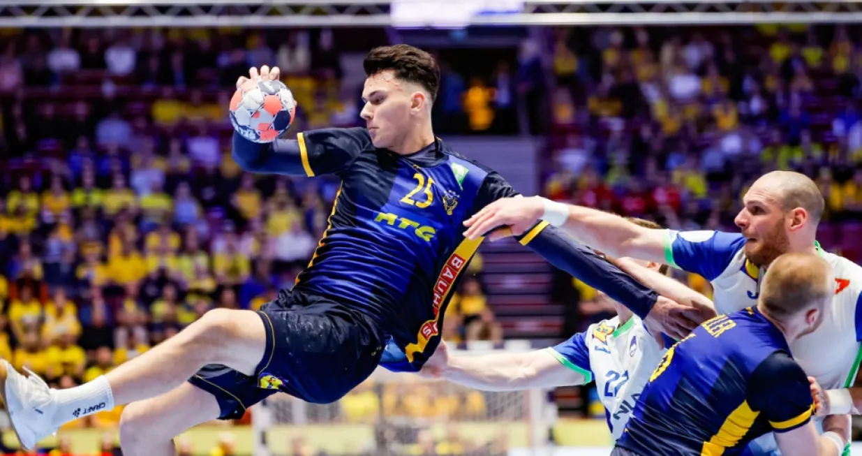 Detalj sa meča &Scaron;vedska - Slovenija/Foto: 