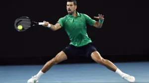 Tennis - Australian Open - Melbourne Park, Melbourne, Australia - January 24, 2026 Serbia's Novak Djokovic in action during his third round match against Netherlands' Botic van de Zandschulp REUTERS/Tingshu Wang/Foto: Tingshu Wang