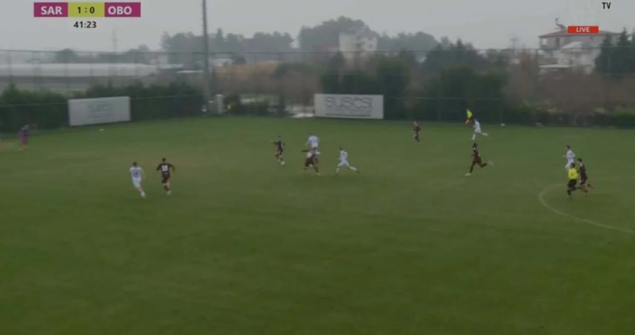 Ustymenko pogodio protiv Sarajeva (FOTO: Screenshot/MYTV)/Foto: 