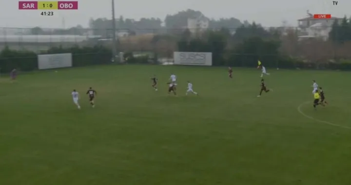 Ustymenko pogodio protiv Sarajeva (FOTO: Screenshot/MYTV)/Foto: 