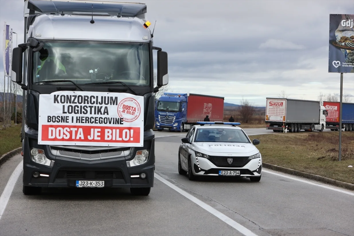 Konzorcijum Logistika BiH, prevoznici, kamiondžije, blokada, blokade, granični prelazi, granični terminali/Anadolija