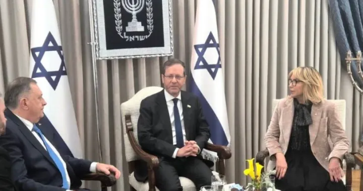 Milorad Dodik, predsjednik Izraela Isaac Herzog, Ana Tri&scaron;ić-Babić, sastanak u Izraelu/X.com