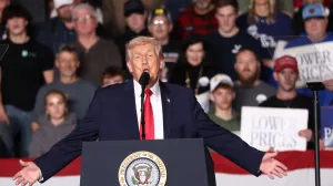 U.S. President Donald Trump delivers a speech on energy and the economy, in Clive, Iowa, U.S., January 27, 2026. REUTERS/Kevin Lamarque/Kevin Lamarque