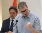 BEOGRAD, SRBIJA - 23. jun 2025: Srbija želi mir na Bliskom i Srednjem istoku, nama su prijateljske zemlje i Izrael i Iran, poručio je predsjednik Srbije Aleksandar Vučić govoreći o posljednjim de&scaron;avanjima na Bliskom istoku i sukobu Izraela i Irana (Filip Stevanovic - Anadolu Agency)/